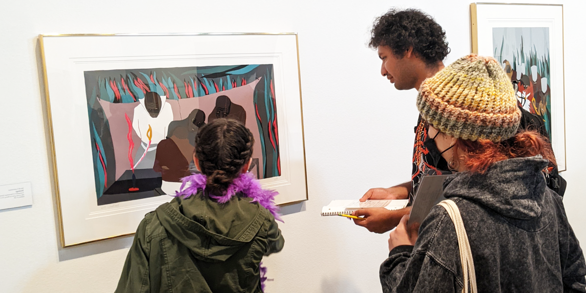 Students in the museum of art